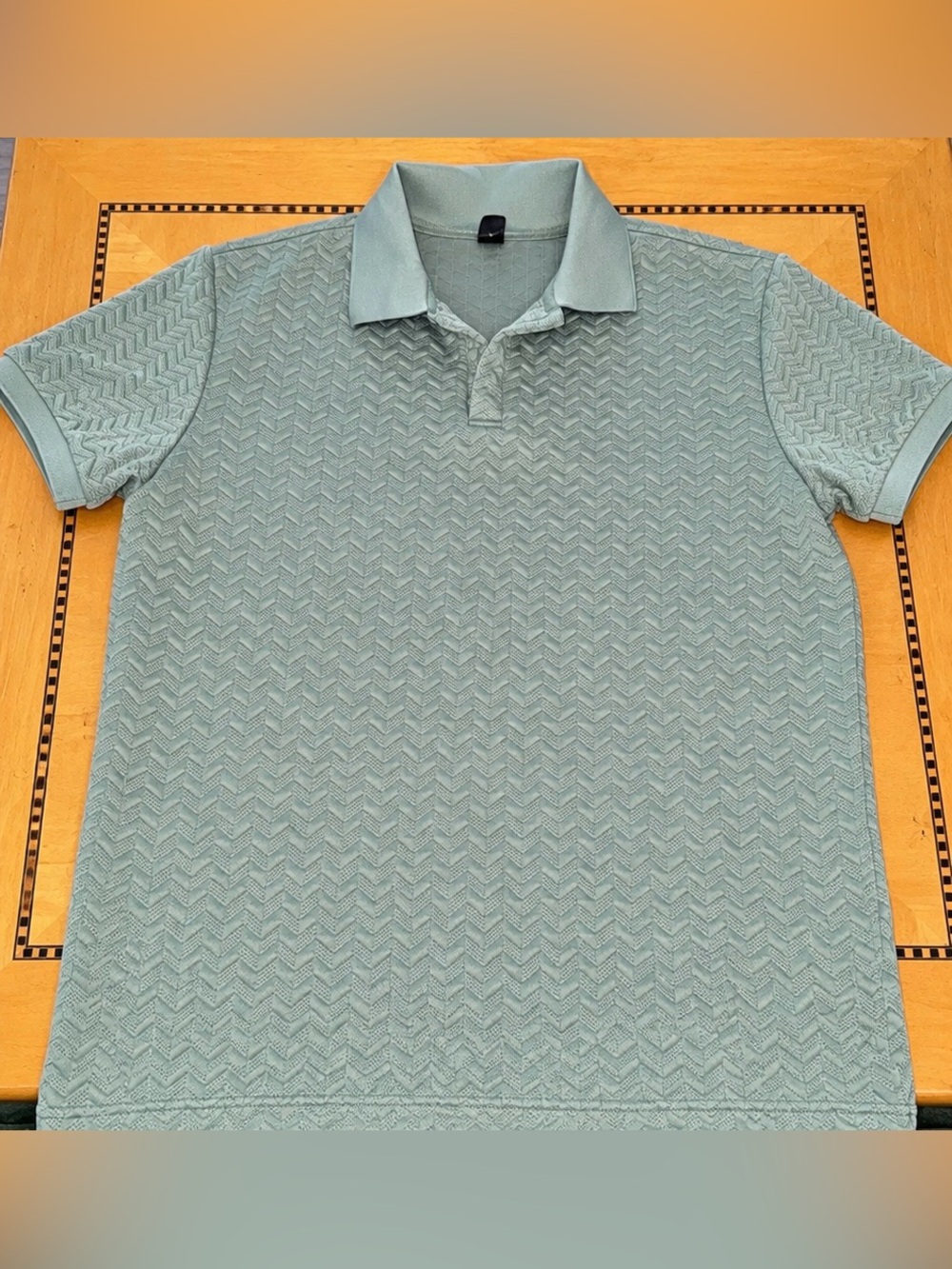 Men's Short-Sleeve Polo in Sage Green